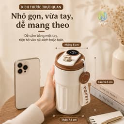 Bình Giữ Nhiệt Inox 316 Mới Cốc Di Động 2 Lớp bình nước giữ nhiệt 4