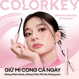 Mascara COLORKEY Chuốt Mi Dài Tơi Tự Nhiên, Cong Mi, Kháng Nước Lâu Trôi 24H 2