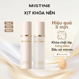 Xịt Khóa Makeup mistine 25ml/30ml/100ml – Xịt Cố Định Lớp Trang Điểm Lâu Trôi, Kiềm Dầu Suốt Ngày, Chống Lem Trôi, Hiệu Ứng Lì Mịn Tự Nhiên, Giữ Nền Bền Đẹp 1