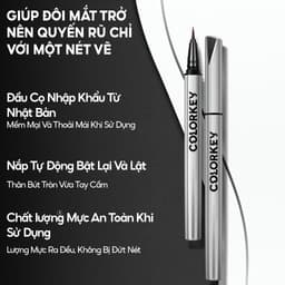 Bút Kẻ Mắt Nước Siêu Mảnh COLORKEY Chống Nước, Không Lem Trôi 0.5ml 2