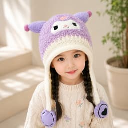Mũ Trùm Đầu Dày Dặn Giữ Ấm Bảo Vệ Tai Họa Tiết Hoạt Hình Phong Cách Hàn Quốc Thời Trang Thu Đông Cho Bé Trai Và Gái 3