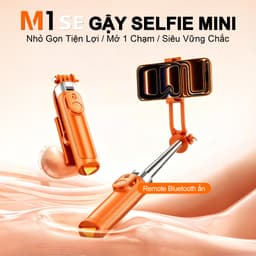 M1 SE Gậy Chụp Ảnh Đa Năng – Gậy selfie đầu tiên dành cho giới trẻ, Màu tươi trẻ - Chuẩn cá tính, Siêu Mini - Siêu Thời Trang, 3 trong 1 gậy selfie kiêm chân tripod, Dài 0.75m có thể điều chỉnh xoay 360 độ 1