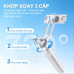 M1 SE Gậy Chụp Ảnh Đa Năng – Gậy selfie đầu tiên dành cho giới trẻ, Màu tươi trẻ - Chuẩn cá tính, Siêu Mini - Siêu Thời Trang, 3 trong 1 gậy selfie kiêm chân tripod, Dài 0.75m có thể điều chỉnh xoay 360 độ 3