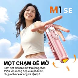 M1 SE Gậy Chụp Ảnh Đa Năng – Gậy selfie đầu tiên dành cho giới trẻ, Màu tươi trẻ - Chuẩn cá tính, Siêu Mini - Siêu Thời Trang, 3 trong 1 gậy selfie kiêm chân tripod, Dài 0.75m có thể điều chỉnh xoay 360 độ 4