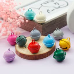 Set 5/10c Quả Chuông Treo Kim Loại Màu Ngẫu Nhiên - Phụ Kiện Làm Đồ DIY, Trang Trí Móc Khóa, Vòng Cổ Thú Cung 2