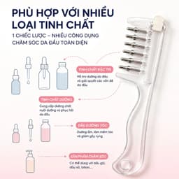 [LTIOMJ] Lược Massage Da Đầu Có Khoang Chứa Tinh Chất - Lược Chải Đầu Kích Thích Mọc Tóc Chăm Sóc Da Đầu 3