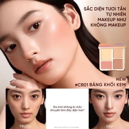 Bảng Phấn Tạo Khối Bắt Sáng 4 Ô JUDYDOLL Highlight & Contour Palette Mỏng Mịn Dễ tán Chuẩn màu 3D Lâu trôi 9g 7