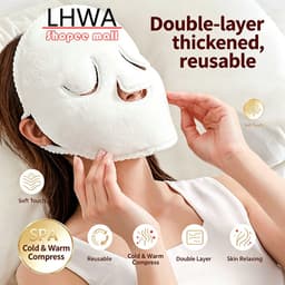 Khăn Mặt Nạ Chườm Nóng LHWA Màu Trắng Dùng Làm Sạch Lỗ Chân Lông Và Thư Giãn Da 1