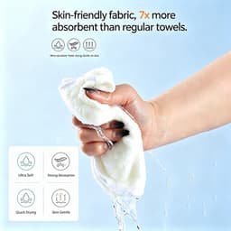 Khăn Mặt Nạ Chườm Nóng LHWA Màu Trắng Dùng Làm Sạch Lỗ Chân Lông Và Thư Giãn Da 3