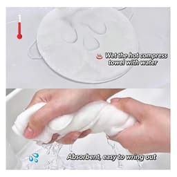 Khăn Mặt Nạ Chườm Nóng LHWA Màu Trắng Dùng Làm Sạch Lỗ Chân Lông Và Thư Giãn Da 6