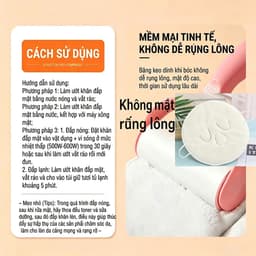 Khăn Mặt Nạ Chườm Nóng LHWA Màu Trắng Dùng Làm Sạch Lỗ Chân Lông Và Thư Giãn Da 7