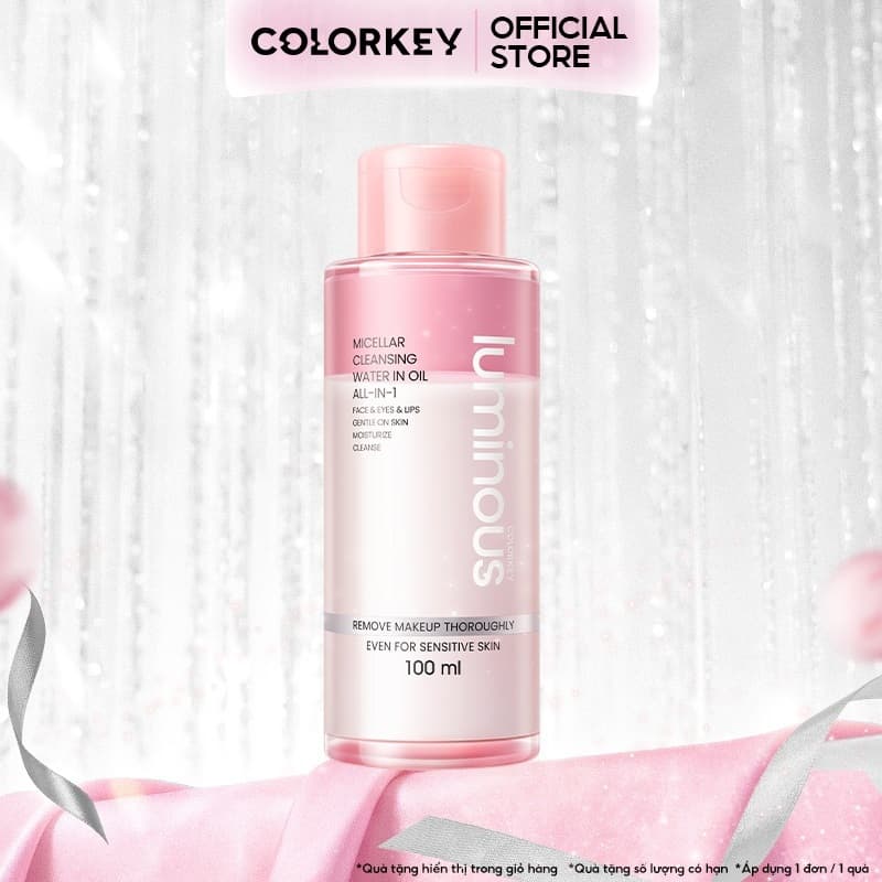 [Mini] Nước tẩy trang có dầu COLORKEY – Tẩy Trang Sạch Mọi Lớp Makeup, Dịu Nhẹ, Dưỡng Ẩm, Không Nhờn Rít 100ml