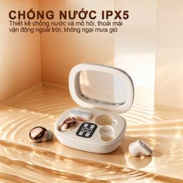 Y36 (2 cặp tai nghe) Mới Nhất Tai Nghe Đôi, 1 Cặp tai nghe chuôi ngắn và 1 Cặp tai nghe ngủ, Nghe nhạc liên tục hơn 30 giờ, Âm thanh nổi cấp độ HiFi, Chống ồn AI - Gọi rõ nét, Êm da - Không đau tai, Mở nắp kết nối ngay 6
