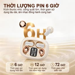 Y36 (2 cặp tai nghe) Mới Nhất Tai Nghe Đôi, 1 Cặp tai nghe chuôi ngắn và 1 Cặp tai nghe ngủ, Nghe nhạc liên tục hơn 30 giờ, Âm thanh nổi cấp độ HiFi, Chống ồn AI - Gọi rõ nét, Êm da - Không đau tai, Mở nắp kết nối ngay 5