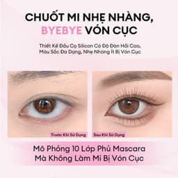 Mascara COLORKEY Chuốt Mi Dài Tơi Tự Nhiên, Cong Mi, Kháng Nước Lâu Trôi 24H 6