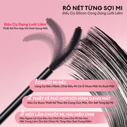 Mascara COLORKEY Chuốt Mi Dài Tơi Tự Nhiên, Cong Mi, Kháng Nước Lâu Trôi 24H 4