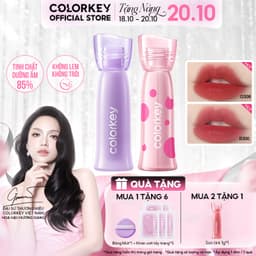 [PHIÊN BẢN GIỚI HẠN] Son Tint Lì COLORKEY Watery Tint Tím May Mắn, Lì Mịn Nhẹ Môi, Dưỡng Ẩm, Bền Màu Lâu Trôi 2.5g 1