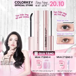 Mascara COLORKEY Chuốt Mi Dài Tơi Tự Nhiên, Cong Mi, Kháng Nước Lâu Trôi 24H 1