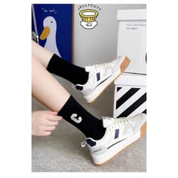 🍥jellycuty🍥 🧦Tất Cổ Cao Nữ Họa Tiết Chữ C, Vỡ Cổ Cao Họa Tiết Chữ C Vải Cotton Mềm Mịn 6