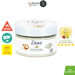 Dove Creme Dusch Peeling Macadamia & Reismilch - Tẩy Da Chết Toàn Thân Từ Hạt Macca & Sữa Gạo 225ml (Bản Đức) 1