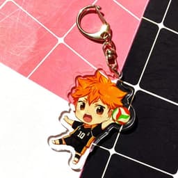 (mua 1 tặng 1) Móc khóa mica Haikyuu Vua bóng chuyền ver ĐỨNG hình in 2 mặt 3