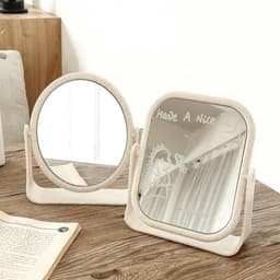 Gương Trang Điểm Để Bàn Lúa Mạch Tròn Xoay 360 Độ,Gương Lúa Mạch mini xinh xắnGương để bàn siêu cute 5