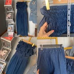 Set Bò Áo quây Quần Xuông Ống Rộng Hàng Chất Lượng Bộ Jumpsuit Nữ Đi Chơi Dạo Phố Hottrend 2022 2