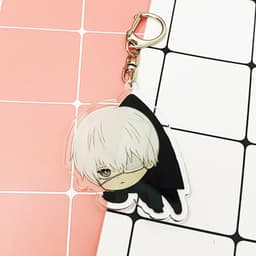 (mua 1 tặng 1) ( Mica ) Móc khóa Tokyo Ghoul Ngạ Quỷ Vùng Tokyo Kaneki Ken quà tặng dễ thương in hình anime chibi 1