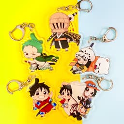 Mua 1 tặng 1 ( Mica trong acrylic ) Móc khóa anime ONE PIECE ĐẢO HẢI TẶC ver WANO chibi anime xinh xắn 1