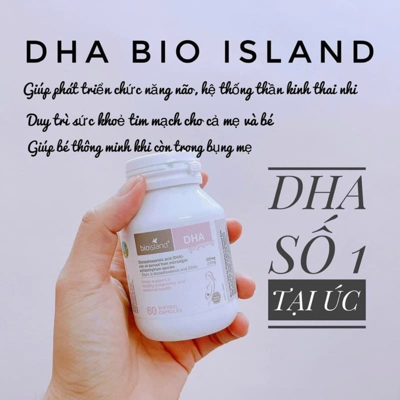 DHA Bio Island Pregnancy 60 Viên: Hỗ Trợ Não Bộ & Thị Giác Cho Mẹ Bầu & Con Bú Úc