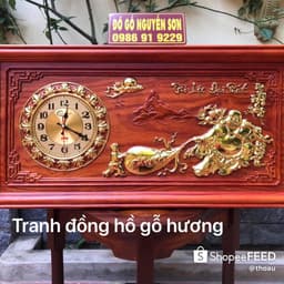 Đồng hồ treo tường gỗ hương kích thước 41.81cm 7
