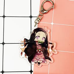(mua 1 tặng 1) ( Mica 2 ) Móc khóa Kimetsu no Yaiba Thanh gươm diệt quỷ ver 1 người quà tặng dễ thương anime chibi 3