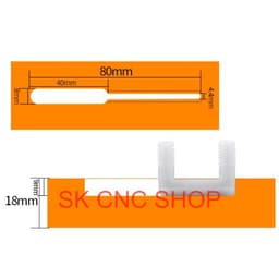 Chốt nhựa liên kết chữ U . 50 cái. Chốt nhựa U - SK CNC SHOP 8