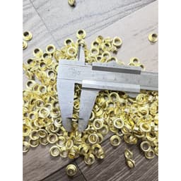 1KG Khoen ore mắt cáo 4mm,5mm,6mm,8mm,10mm bằng sắt xi màu VÀNG khuy ore mắt cáo bấm bạt, túi giấy Không long đền 4