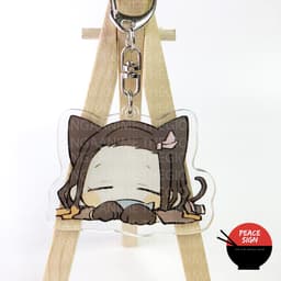 (mua 1 tặng 1) ( TAI THÚ NẰM NGỦ ) Móc khóa KIMETSU NO YAIBA in hình THANH GƯƠM DIỆT QUỶ game chibi xinh xắn độc đáo 9