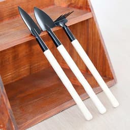 Bộ 3 dụng cụ làm vườn tiện dụng size mini có tay cầm bằng gỗ 3