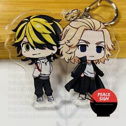 Mua 1 tặng 1 ( Mica trong acrylic ) Móc khóa TOKYO REVENGERS Kịch Trường Của Takemichi ver COUPLE anime chibi 5