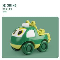 Bộ đồ chơi ô tô quán tính mi ni hoạt hình mô tả xe công trình, xe kỹ thuật, xe thang, xe cứu hộ đẹp và dễ thương 6