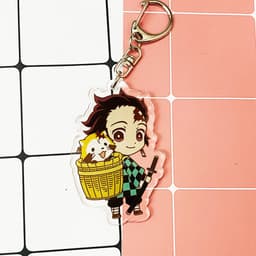 (mua 1 tặng 1) ( Mica trong acrylic ) Móc khóa Kimetsu no Yaiba Thanh gươm diệt quỷ Tanjiro anime chibi 6