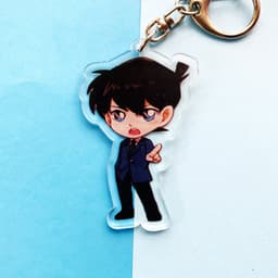 (mua 1 tặng 1) ( Mica trong acrylic) Móc khóa Conan Thám tử lừng danh Kid ver cute in hình anime chibi 6