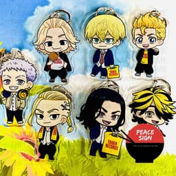 (mua 1 tặng 1) ( Mica trong acrylic ) Móc khóa TOKYO REVENGERS Kịch Trường Của Takemichi ver CẦM TÚI VÀNG anime chibi 1