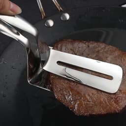 Kẹp Đồ Chiên Rán/Lật Bánh Inox 304, Kẹp chiên, xẻng gắp đồ ăn gắp thực phẩm thông minh bằng inox 2