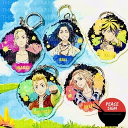 (mua 1 tặng 1) ( Mica ) Móc khóa in hình TOKYO REVENGERS Kịch Trường Của Takemichi ver INK DROP anime chibi xinh xắn 1