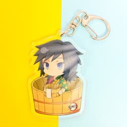 (Mua 1 tặng 1) Móc khóa KIMETSU NO YAIBA THANH GƯƠM DIỆT QUỶ VER THÙNG TẮM GỖ quà tặng xinh xắn dễ thương 3