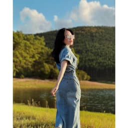 Váy Jeans dáng dài chữ A phong cách ulzzang | (ảnh thật shop chụp) 6