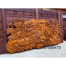 Tranh quạt phu thê viên mãn sơn pu cao cấp 6