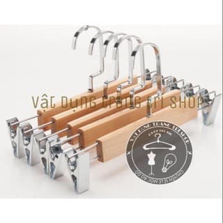 Móc kẹp gỗ vàng cao cấp 32cm (10 móc)