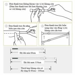 Rèm cửa IN HOA kiểu Nhật Noren loại 2 MẢNH (Đã bao gồm thanh treo rèm) 8