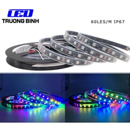 ĐÈN LED DÂY FULL MÀU WS2811 60LED/MÉT CUỘN 5 MÉT ĐIỆN ÁP 12V 4