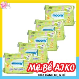 Set 5 gói Khăn ướt Moony nội địa Nhật gói 80 tờ/gói - Giao Mẫu Ngẫu Nhiên 3